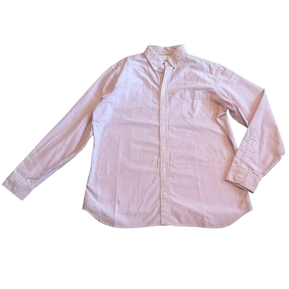 Taylor Stitch 100% Organic Cotton Light Pink Button Down Shirt Top Size 46 XL